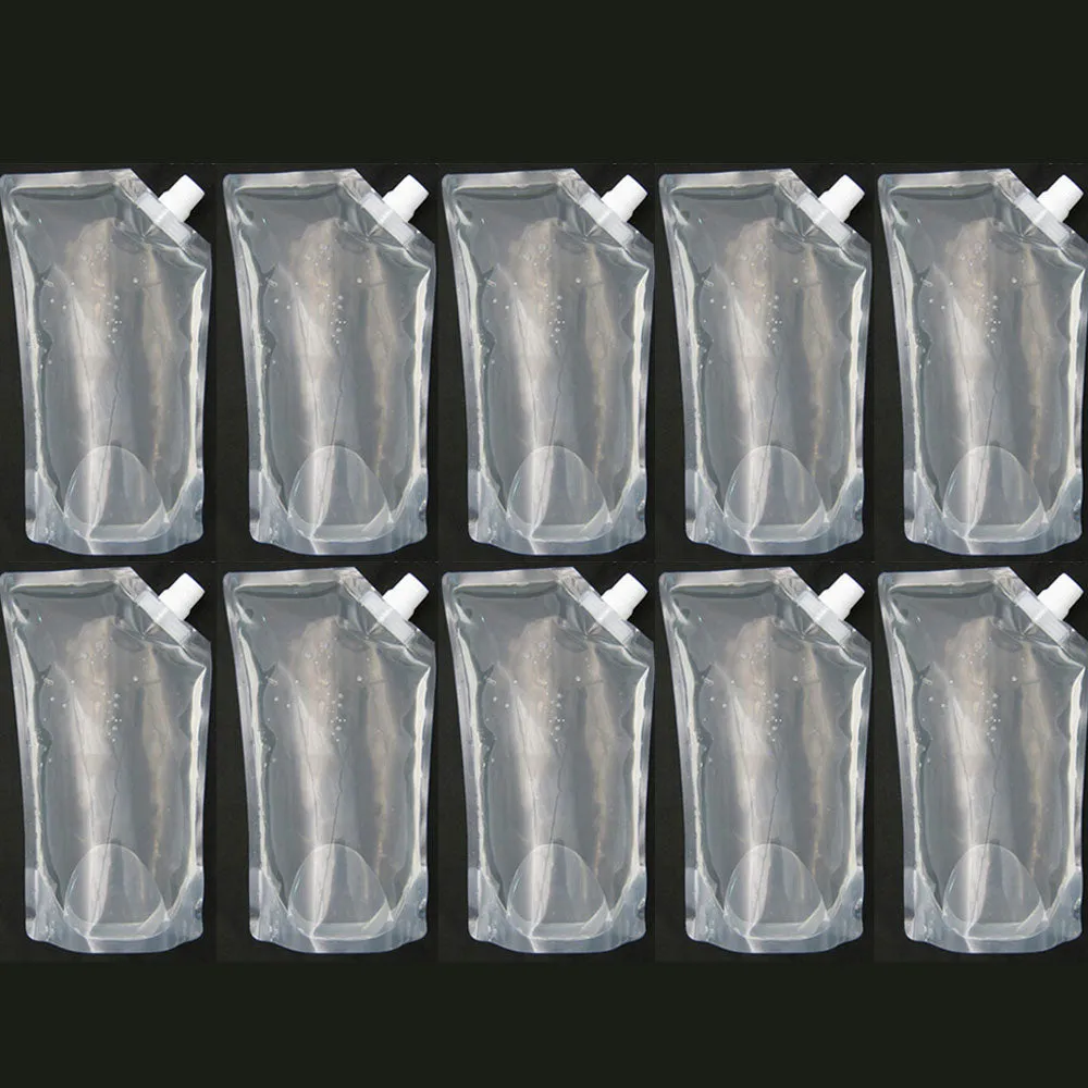 10 Flexible Collapsible Foldable Reusable Water Bottles Survival Emerg BPA Free