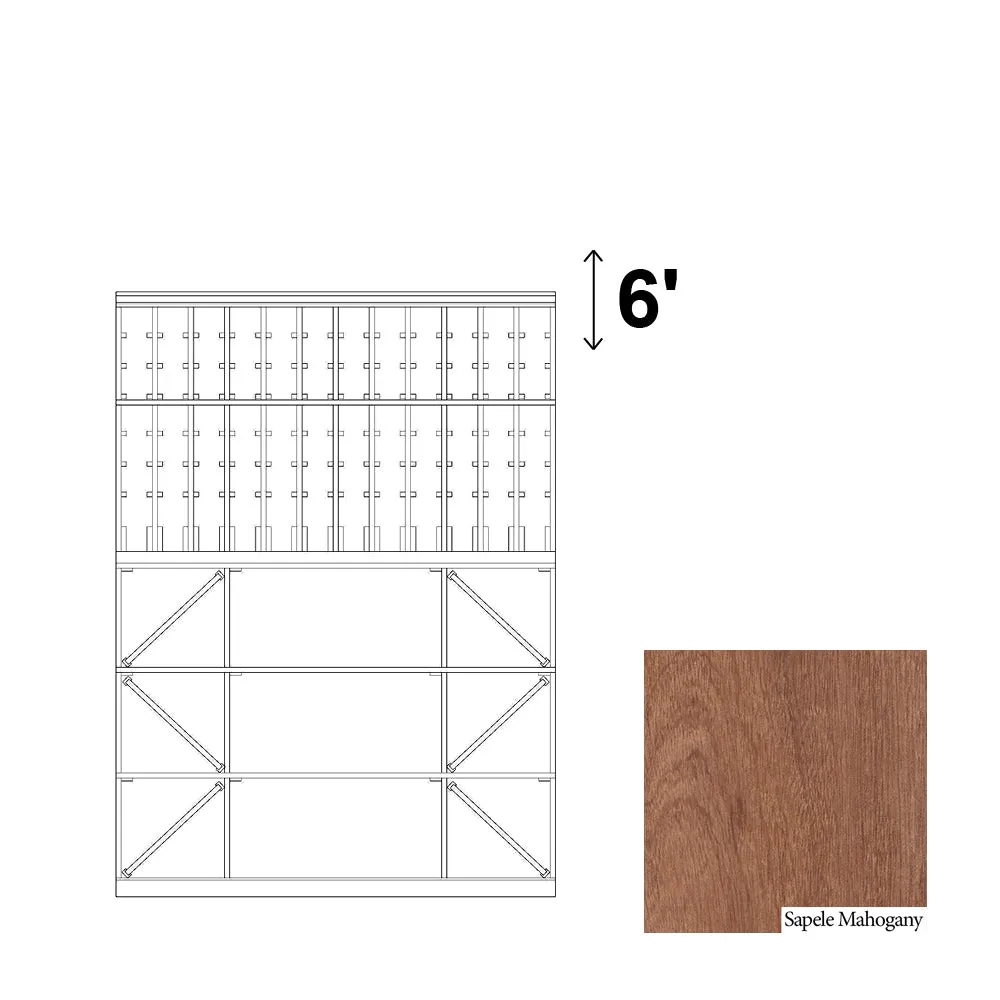 12 Column Rack & CASE   BIN with Display Row - 750ml Bottles