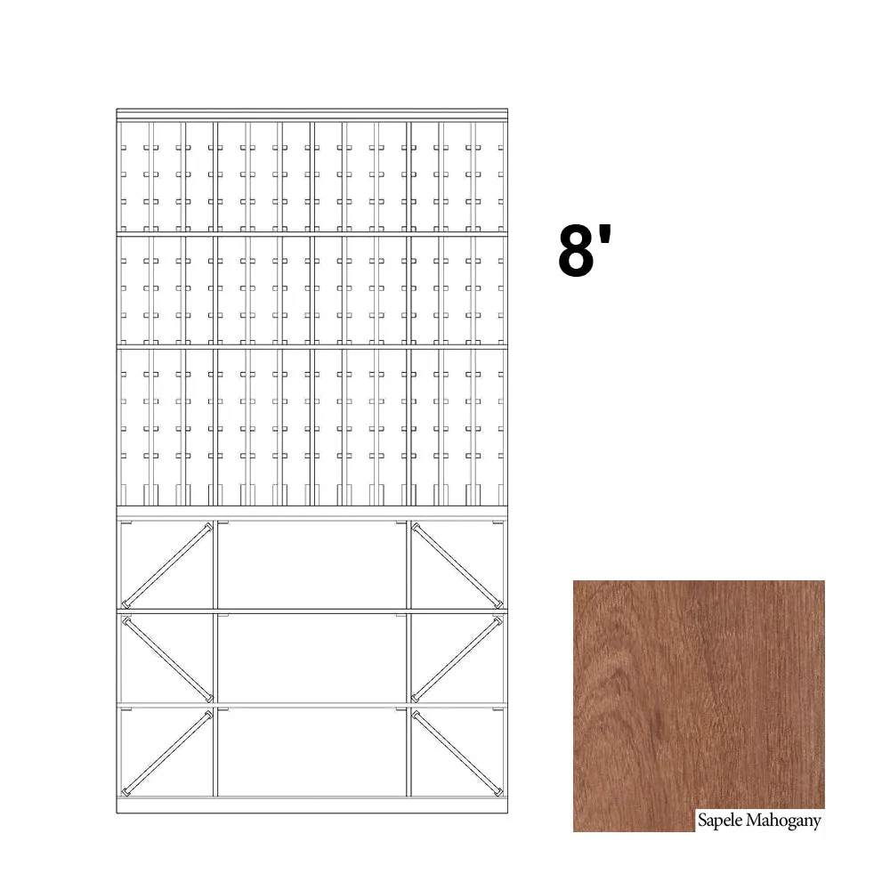 12 Column Rack & CASE   BIN with Display Row - 750ml Bottles