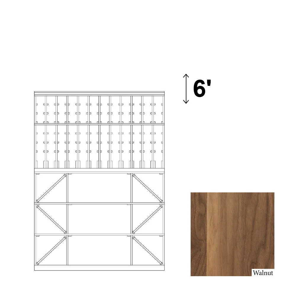 12 Column Rack & CASE   BIN with Display Row - 750ml Bottles