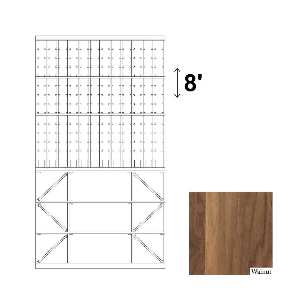 12 Column Rack & CASE   BIN with Display Row - 750ml Bottles