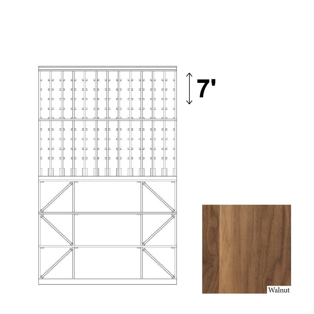 12 Column Rack & CASE   BIN with Display Row - 750ml Bottles
