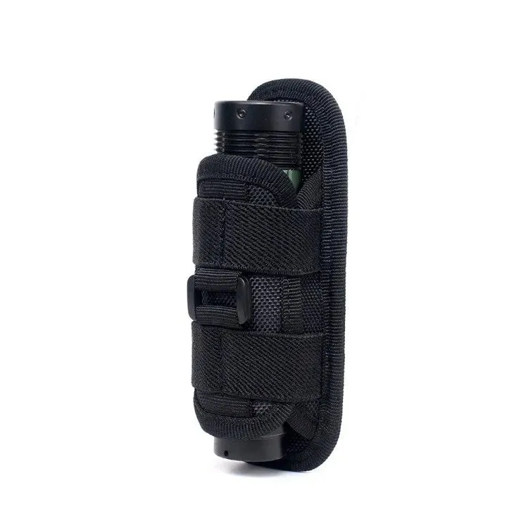 360 Rotatable Molle Flashlight Pouch for Tactical Hunting Nylon Holster for Outdoor Torch Portable Case