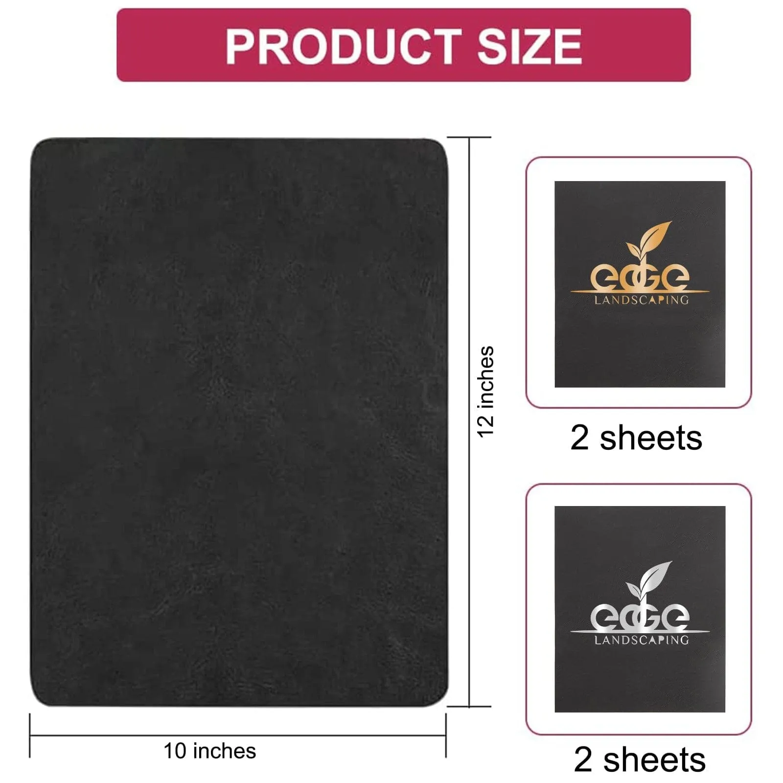 4 Pcs Black Leather Repair Patches 10x12"