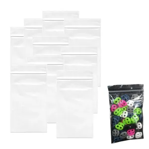 500 Pack 2 Mil Clear Plastic Reclosable Zipper Poly Bags 3X5 Lock Seal Storage