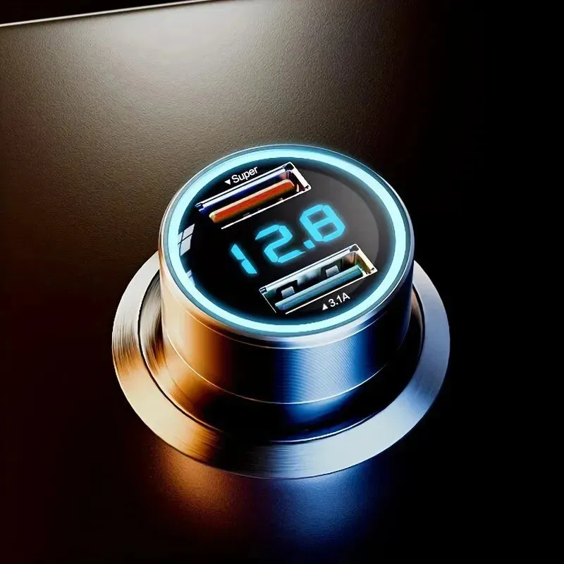 66w Dual Port Usb Car Charger Compatible with Various Phone Models