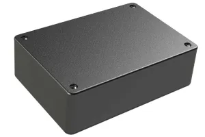 ABS Plastic Enclosure with 4 Screws and Lid, 4.0 in x 3 in x 1.6 in (102mm x 77mm x 41mm), Black Color