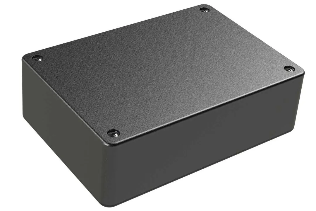ABS Plastic Enclosure with 4 Screws and Lid, 4.0 in x 3 in x 1.6 in (102mm x 77mm x 41mm), Black Color