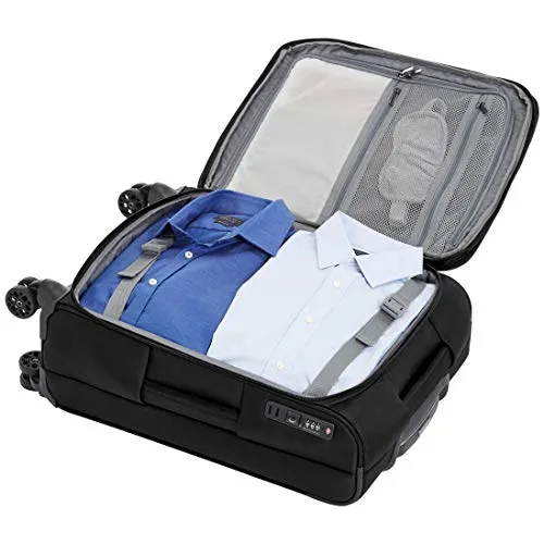 AmazonBasics Premium Expandable Softside Spinner Luggage With TSA Lock 2-Piece Set - 21/29-Inch, Black