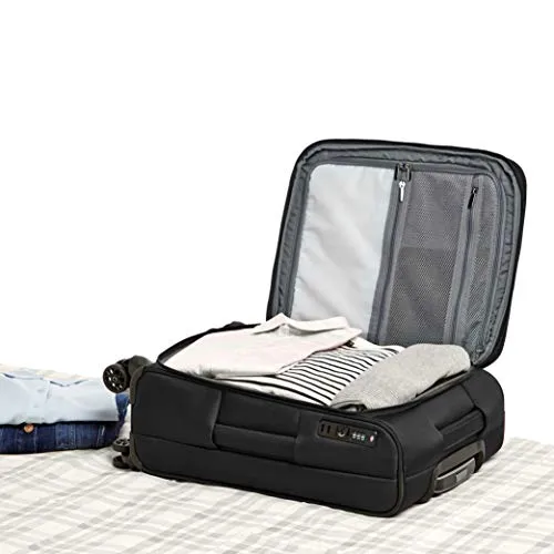 AmazonBasics Premium Expandable Softside Spinner Luggage With TSA Lock 2-Piece Set - 21/29-Inch, Black