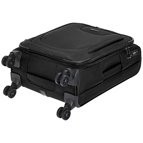 AmazonBasics Premium Expandable Softside Spinner Luggage With TSA Lock 2-Piece Set - 21/29-Inch, Black