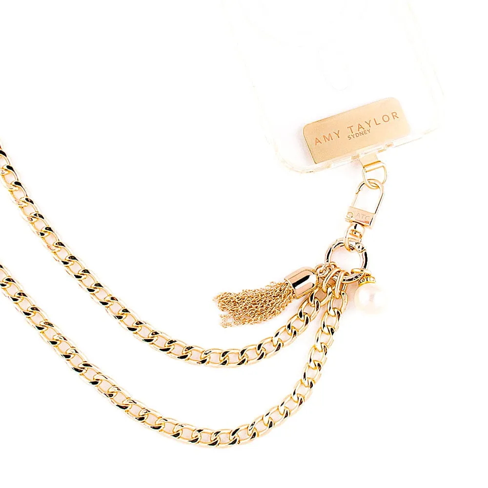 AMY TAYLOR Curb Chain Cross Body Strap