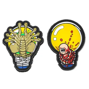 Aprilla Design Face Hugger Chest Burster APEX Hook & Loop PVC Patch Set