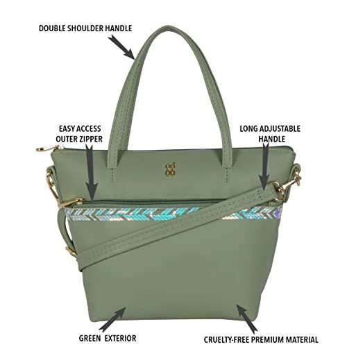 Baggit Women's Tote Handbag - Small (Green)