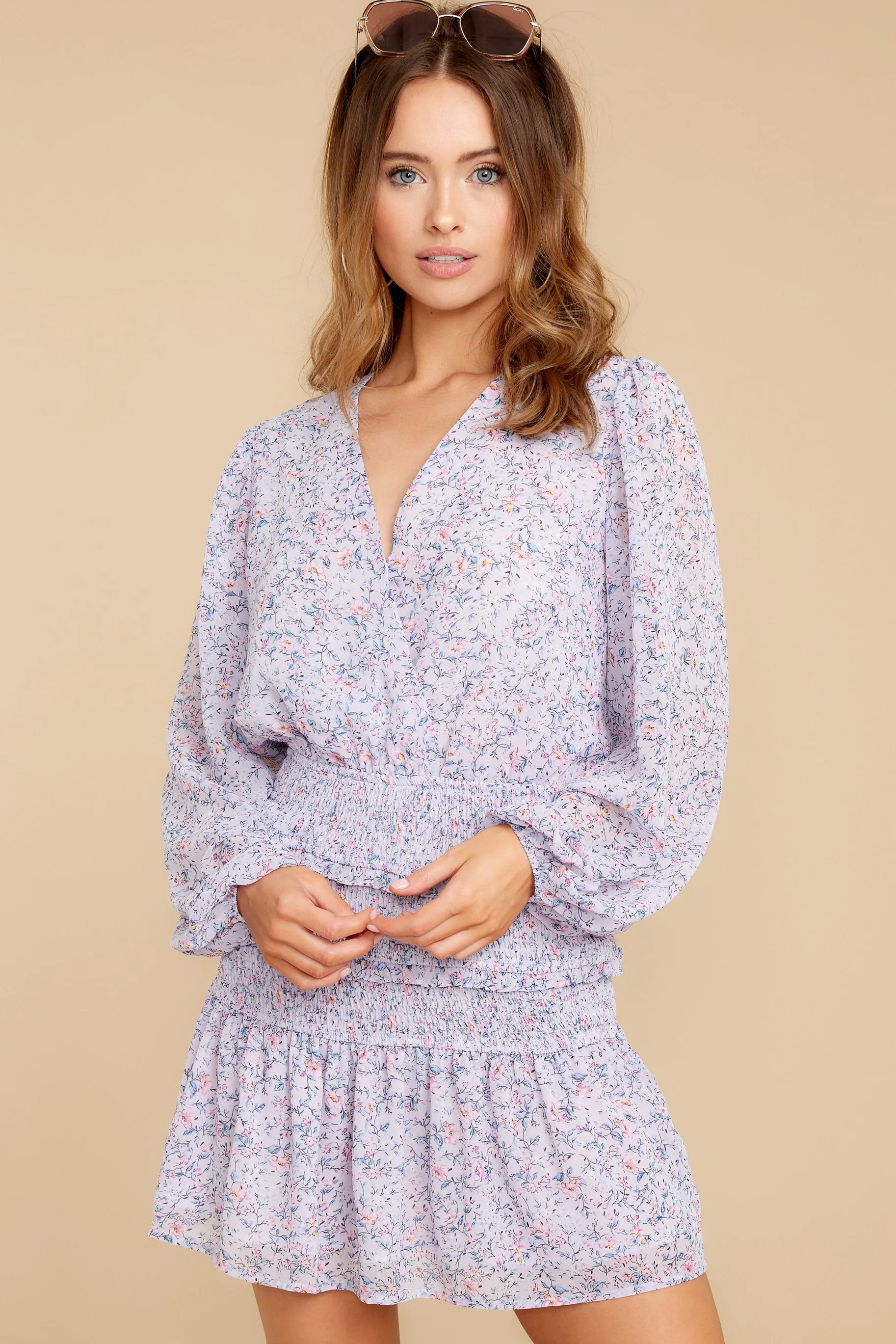 Better With You Lavender Floral Print Dress