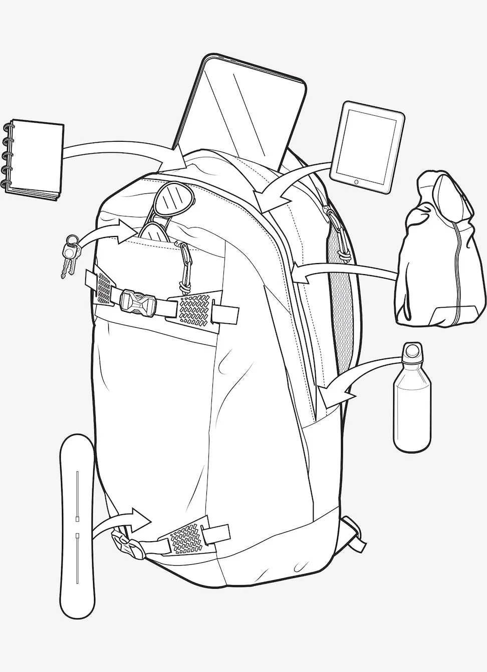 Burton Day Hiker Backpack 28L Shade Heather