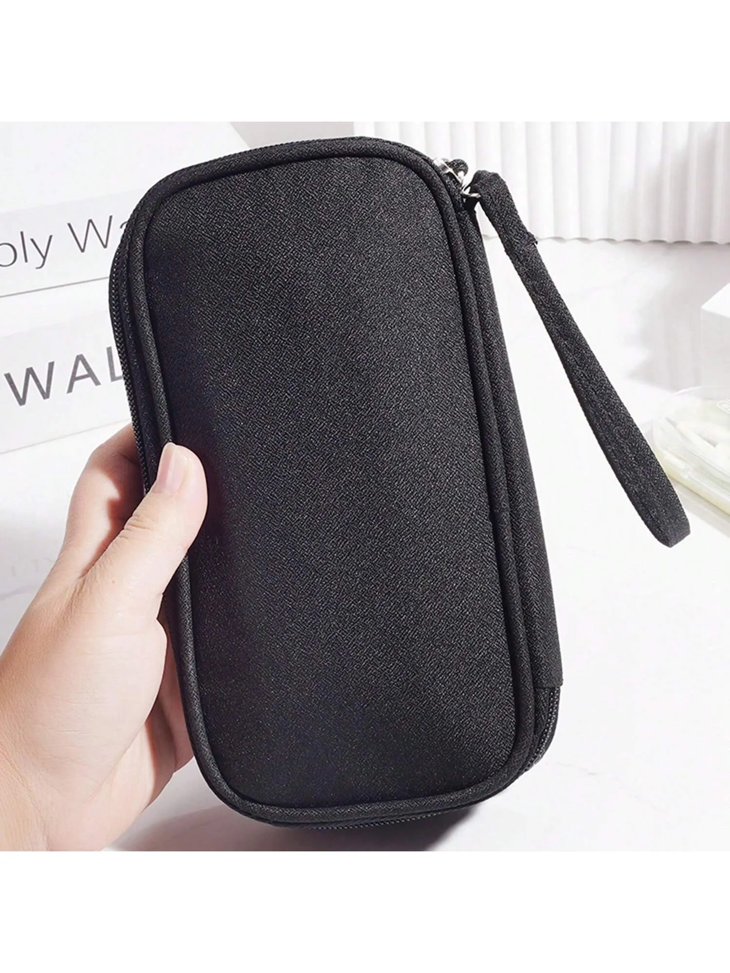 Cable bag|Black Pouch Carry Case For Cord Cable Travel Cable