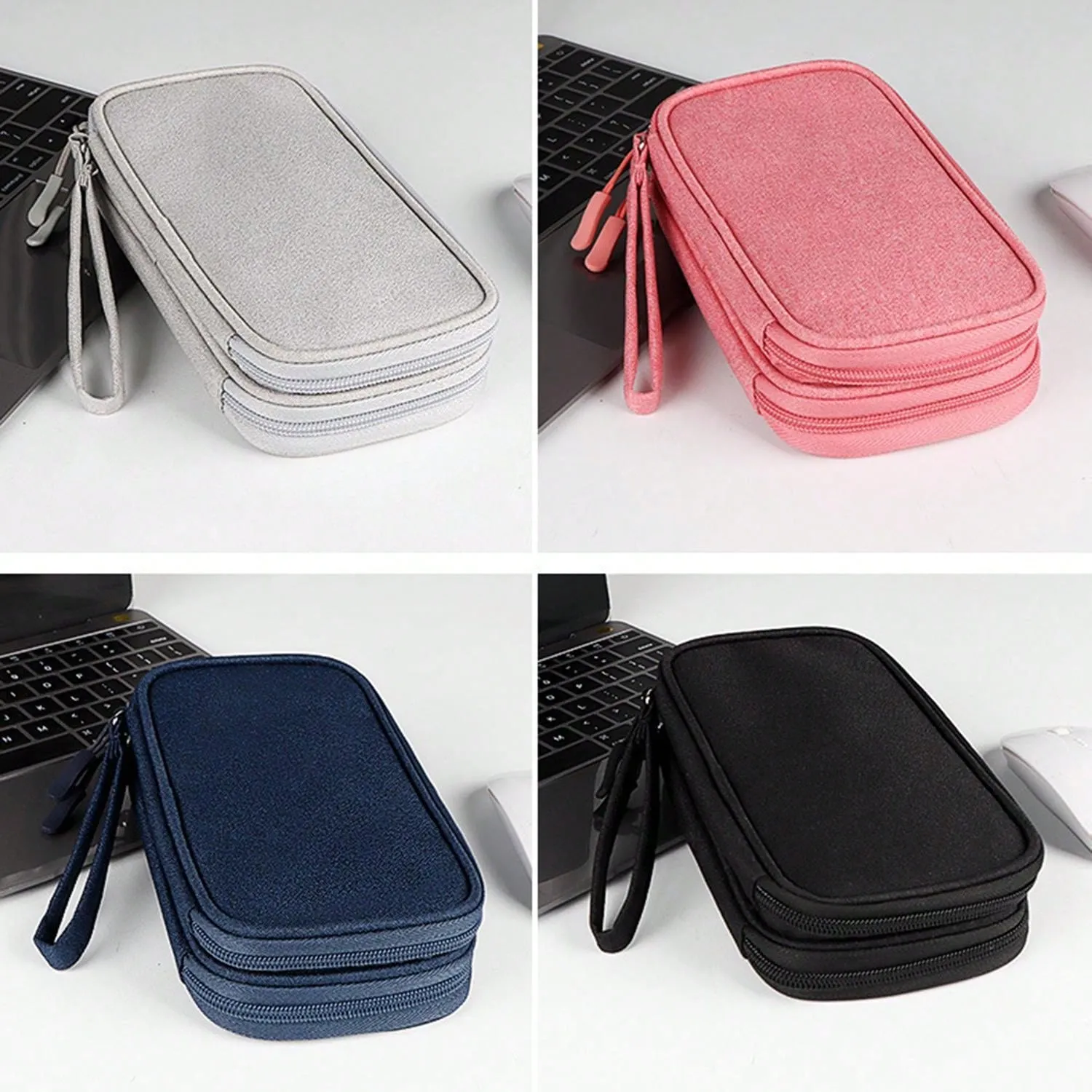 Cable bag|Black Pouch Carry Case For Cord Cable Travel Cable