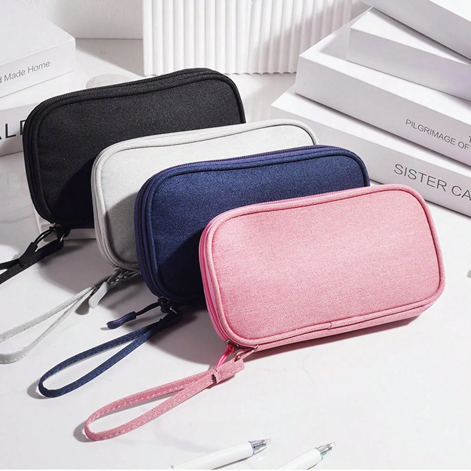 Cable bag|Black Pouch Carry Case For Cord Cable Travel Cable