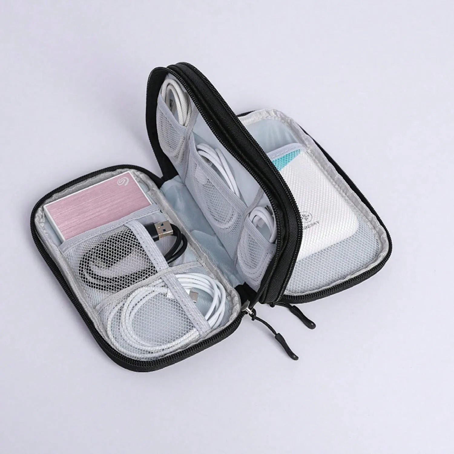 Cable bag|Black Pouch Carry Case For Cord Cable Travel Cable