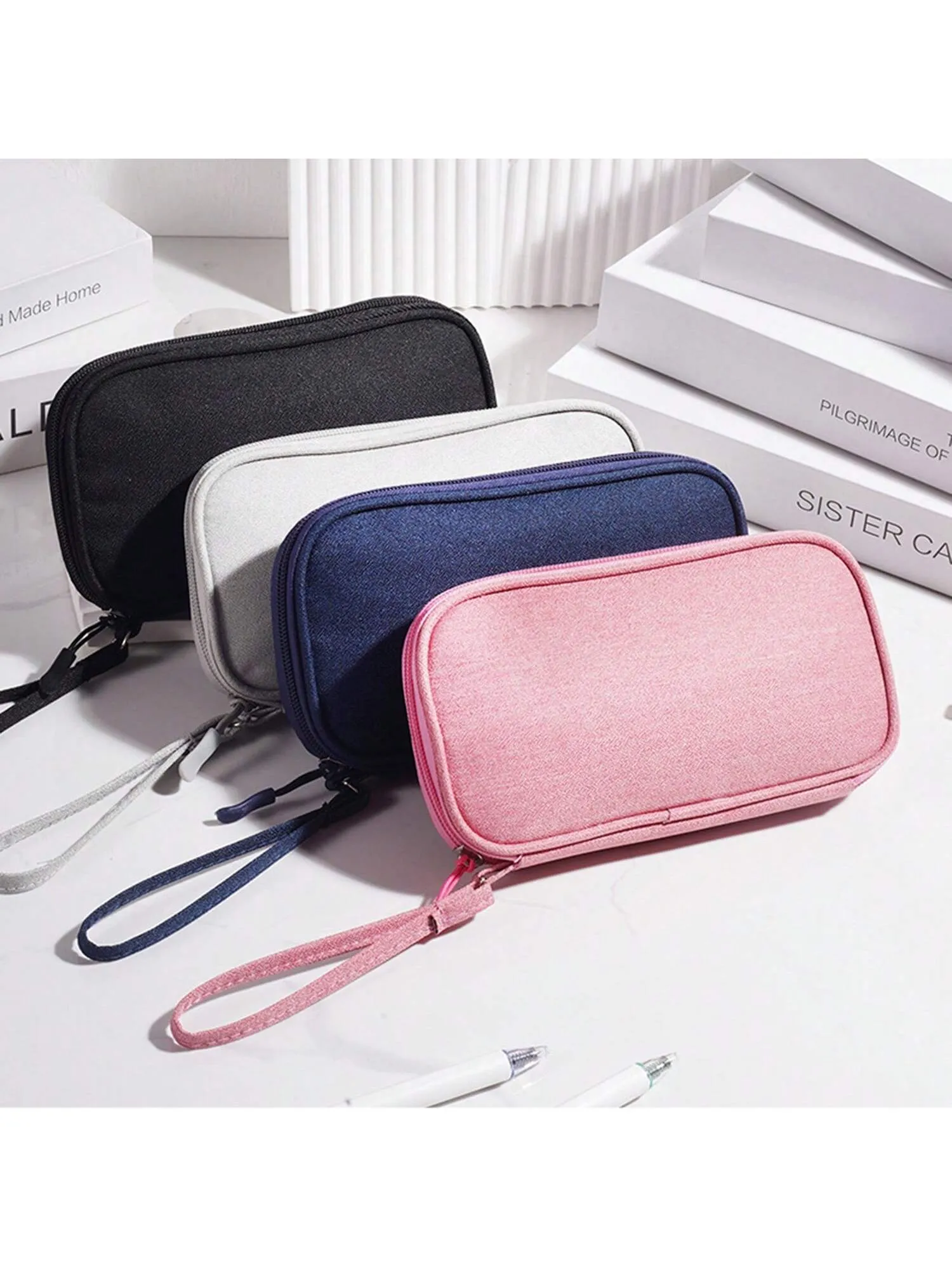 Cable bag|Black Pouch Carry Case For Cord Cable Travel Cable
