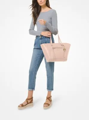 Carine Medium Pebbled Leather Tote Bag