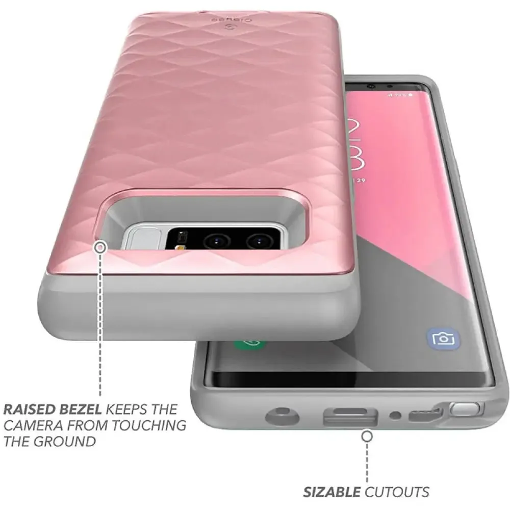 Clayco for Samsung Galaxy Note 8 Case Argos Premium Hybrid Protective Wallet Cover with Built-in Credit Card Id Card Slot