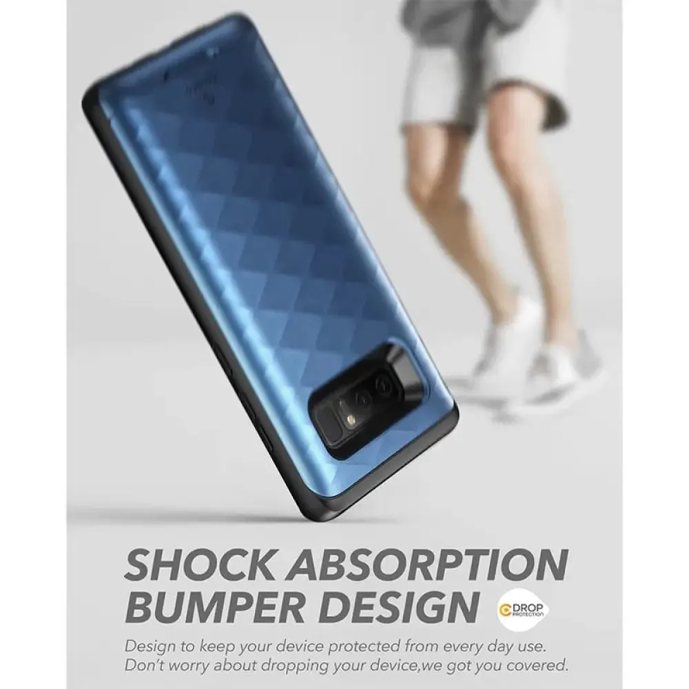 Clayco for Samsung Galaxy Note 8 Case Argos Premium Hybrid Protective Wallet Cover with Built-in Credit Card Id Card Slot