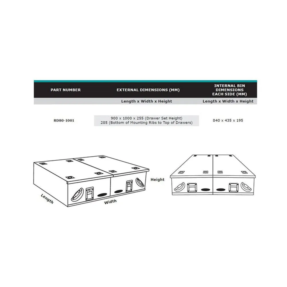 Dobinsons - Rear Drawer System (Dual) (RD80-1001) - Toyota 4Runner (2010-2022)