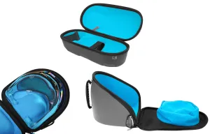 Exalt LE Universal Carbon V3 Goggle & V3 Lens & Tank Case - Charcoal Grey / Cyan Microfiber