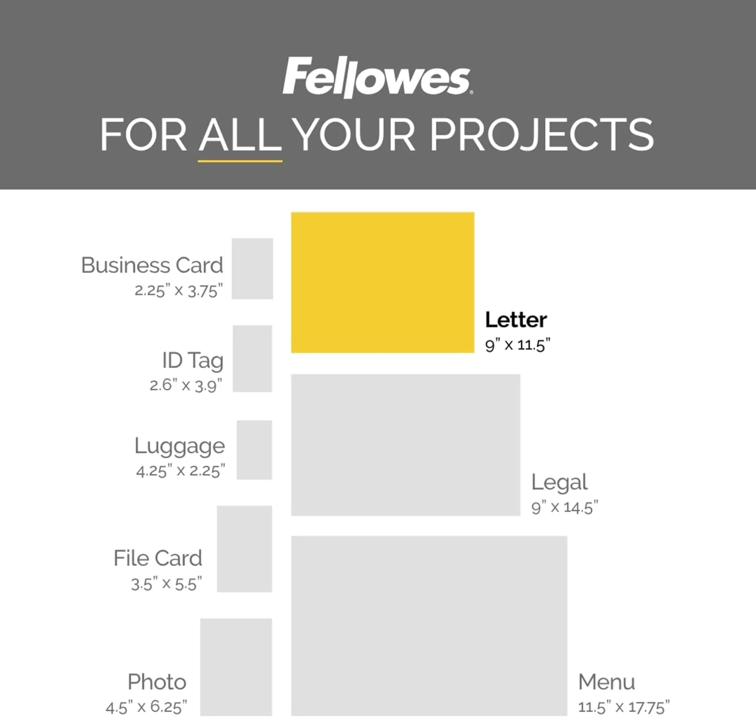 Fellowes® Imagelast Premium UV Thermal Laminating Pouches, Letter Size, 5 Mil, 9" X 11-1/2", Clear, Pack of 125 Pouches