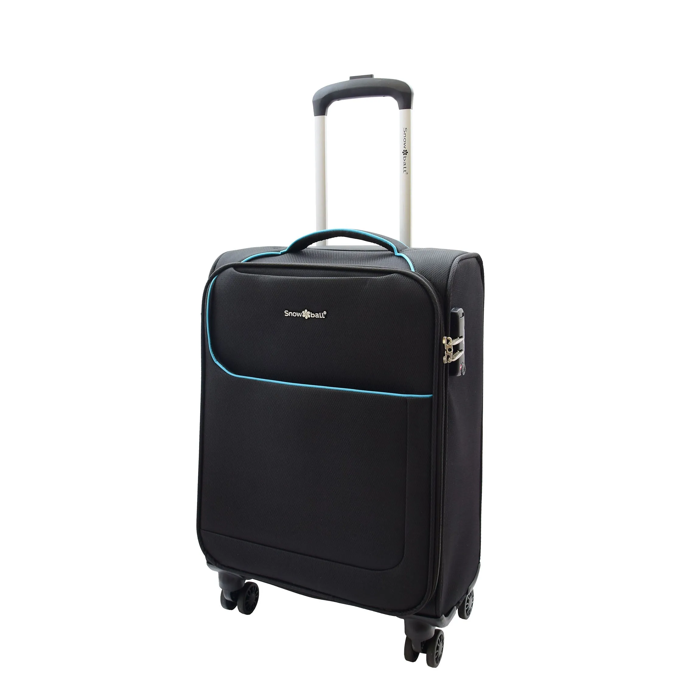 Four Wheel Suitcase Lightweight Soft Luggage HL22 Black