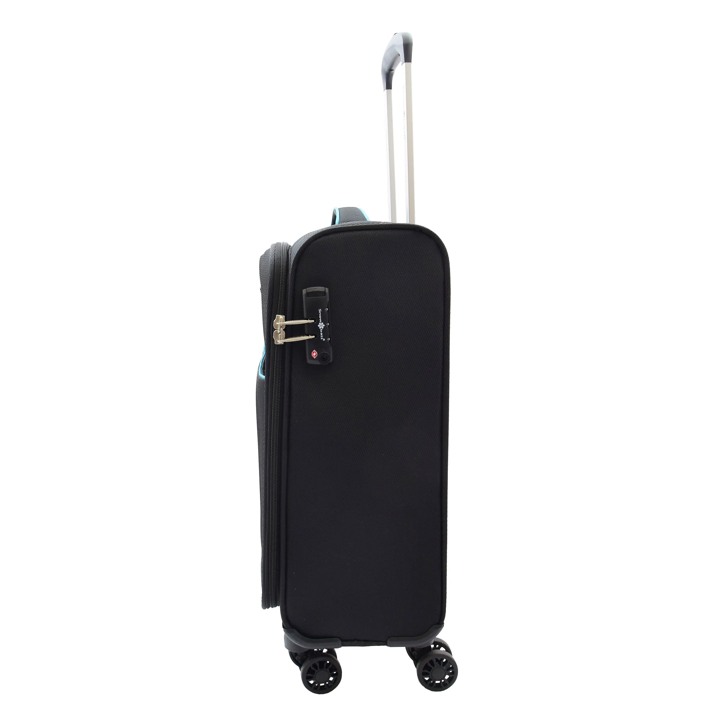 Four Wheel Suitcase Lightweight Soft Luggage HL22 Black