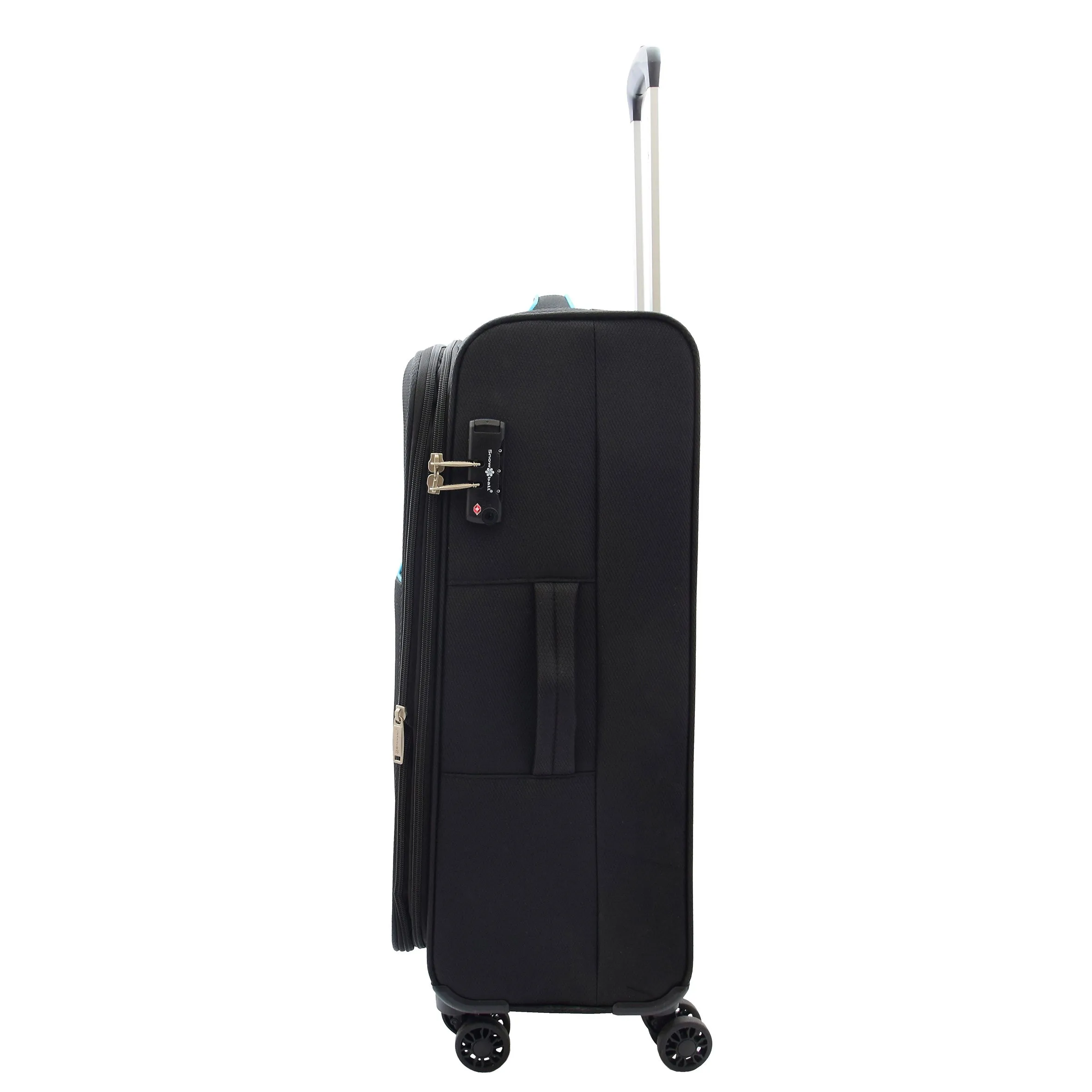 Four Wheel Suitcase Lightweight Soft Luggage HL22 Black