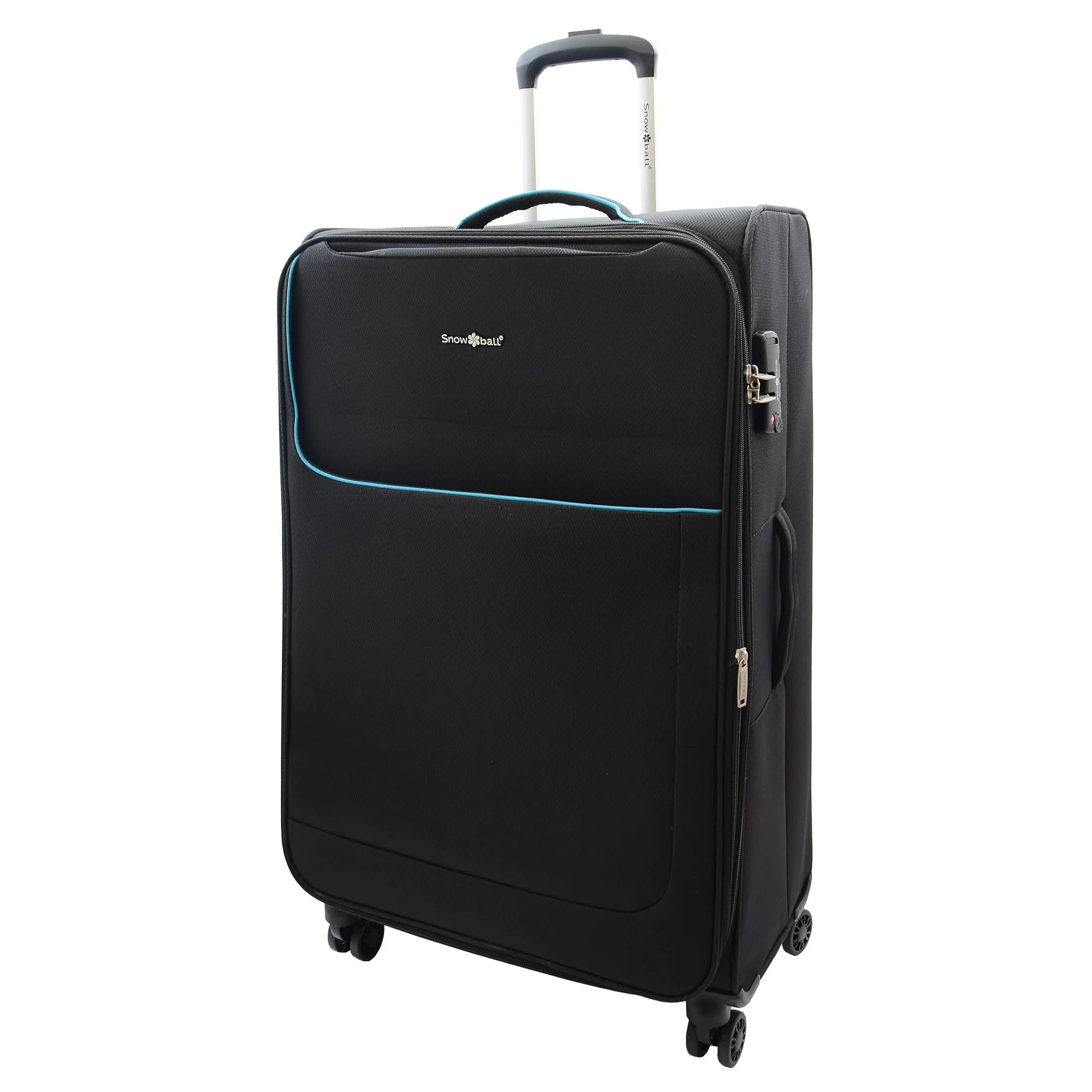 Four Wheel Suitcase Lightweight Soft Luggage HL22 Black