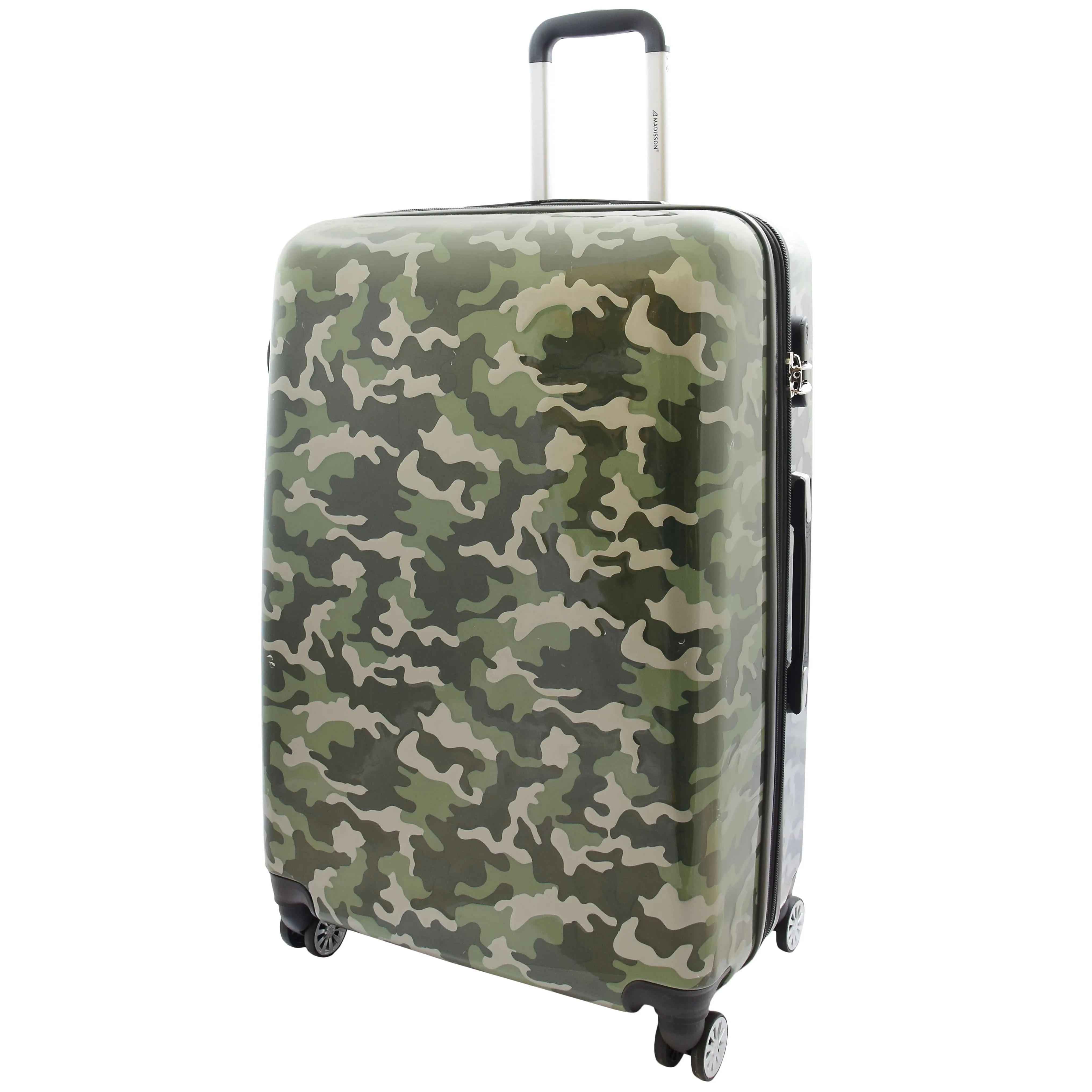 Four Wheels Spinner Suitcase Hard Shell Luggage Camouflage Print