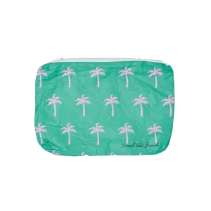 Green Neon Palms Water Resistant Tyvek Printed Pouch
