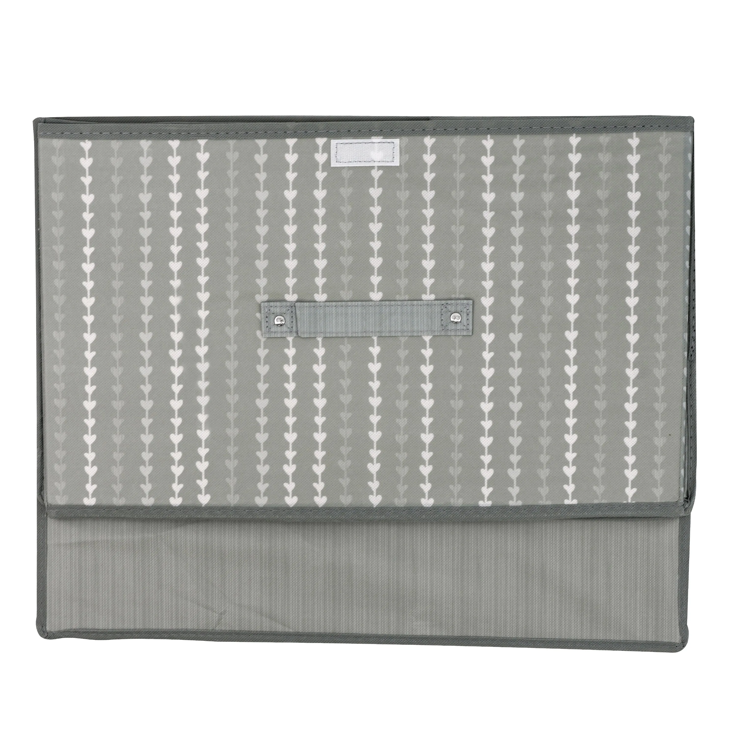 Grey Hearts Large Storage Box