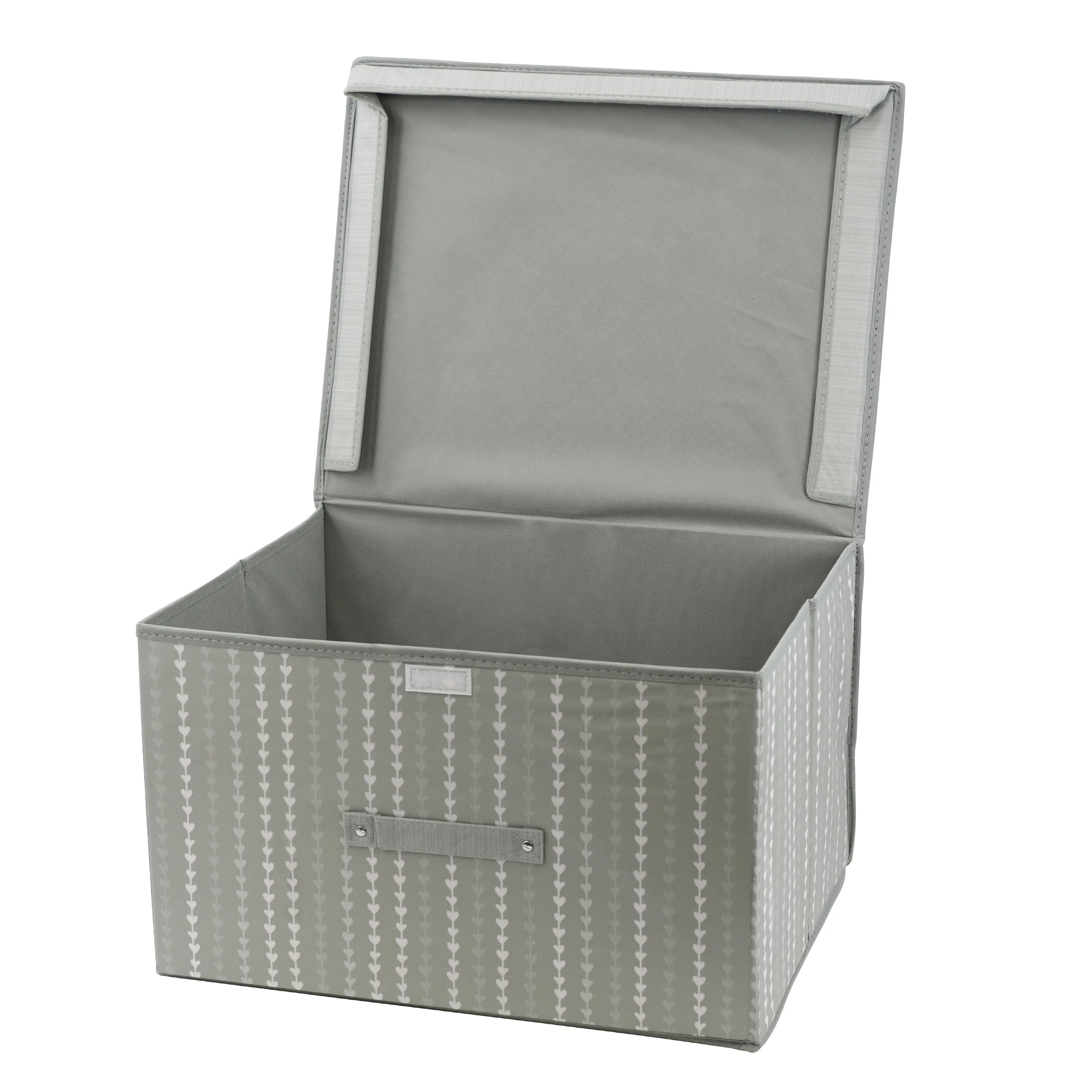 Grey Hearts Large Storage Box