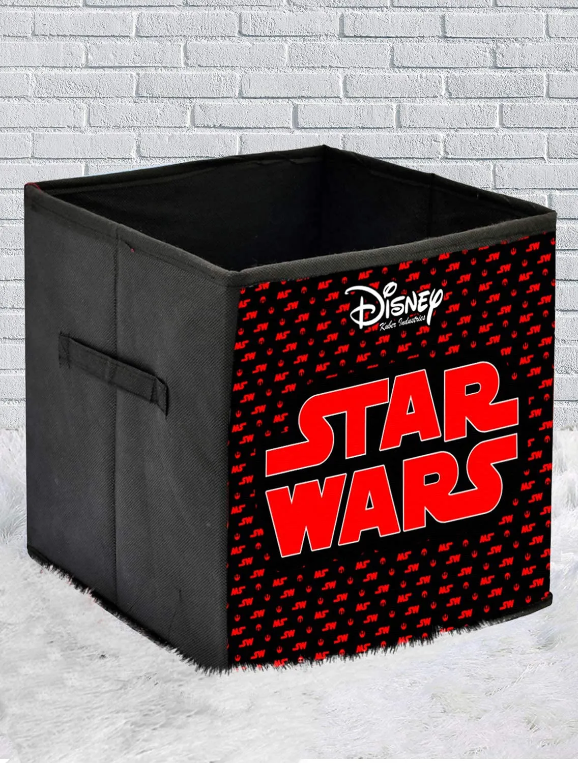 Heart Home Disney Star War Printed Multipurposes Storage Box/Organizer With Handles- Pack of 3 (Black) -HS43HEARTH26295