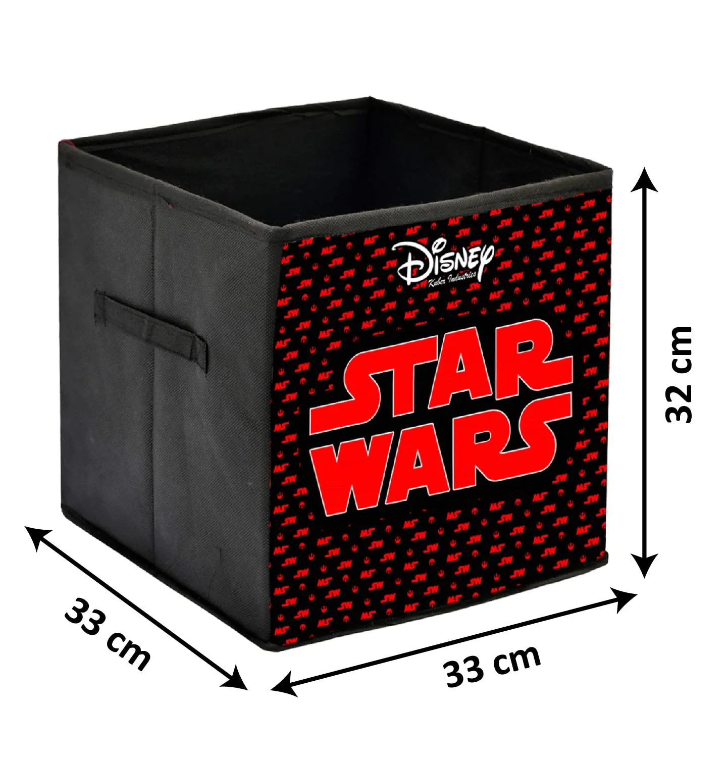 Heart Home Disney Star War Printed Multipurposes Storage Box/Organizer With Handles- Pack of 3 (Black) -HS43HEARTH26295