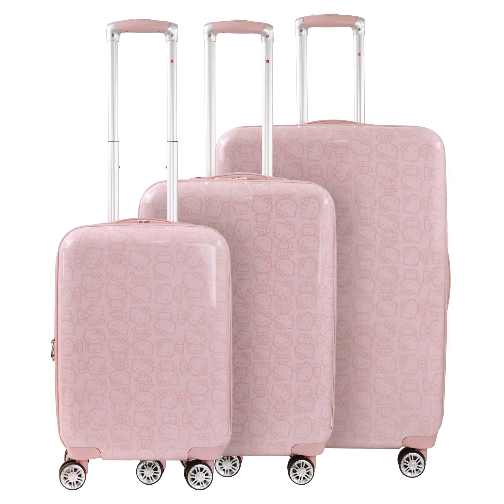 Hello Kitty x FUL Pose 3-Pc Hardshell Luggage (Pink)