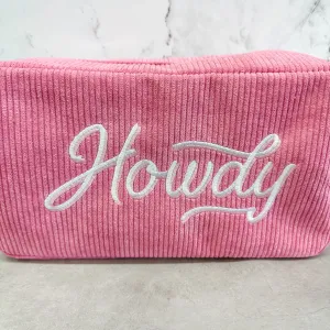 Howdy Corduroy Cosmetic Bag