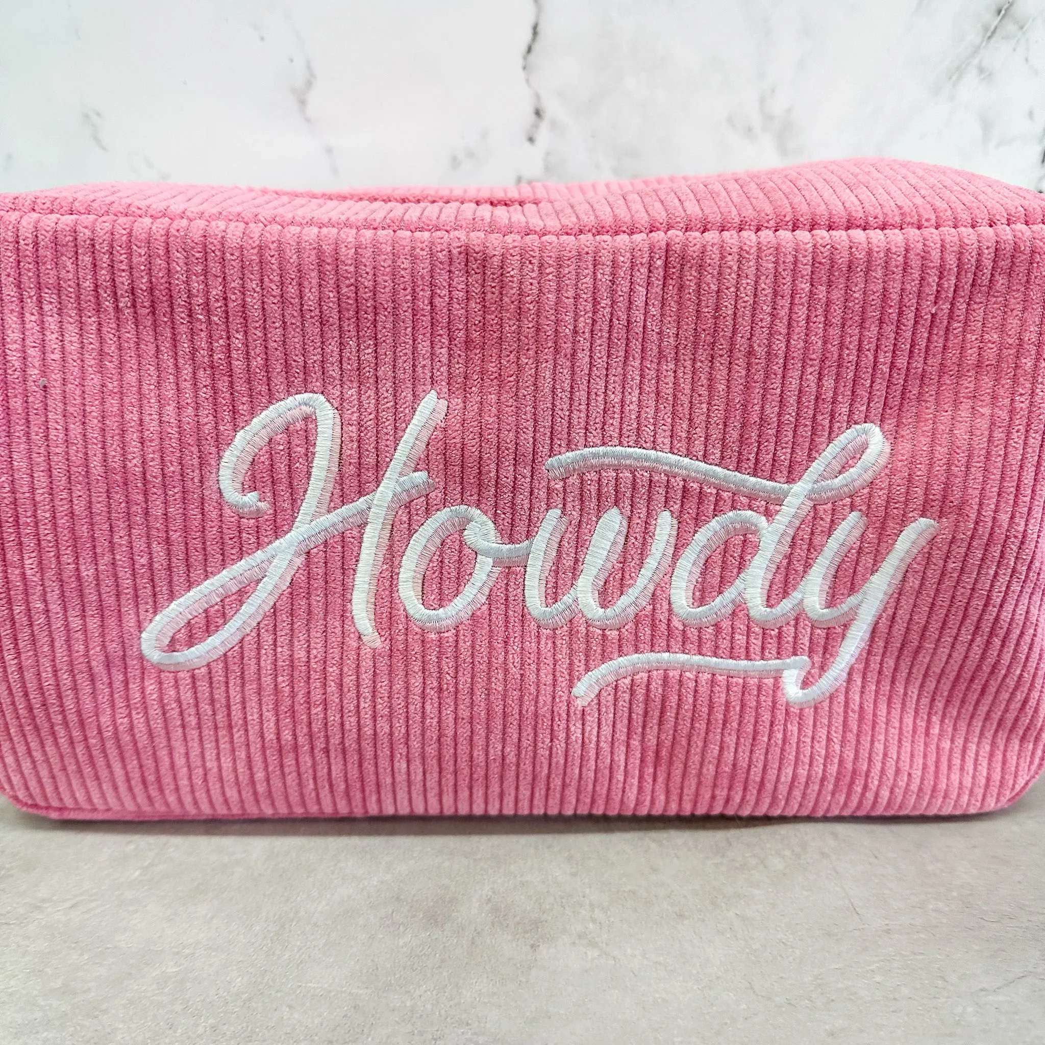 Howdy Corduroy Cosmetic Bag