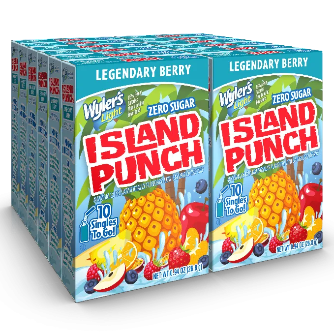 Island Punch Legendary Berry Zero-Sugar Singles To Go Drink Mix