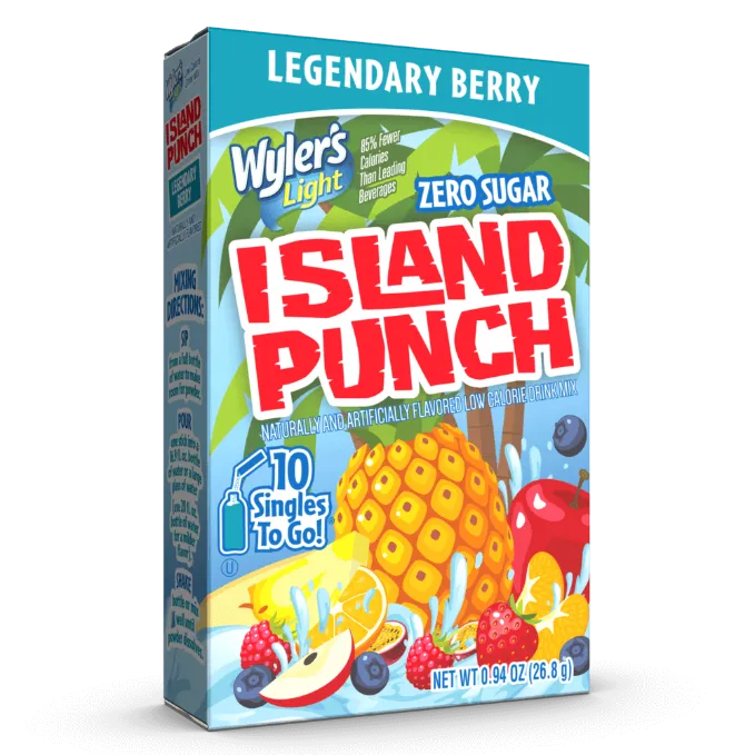 Island Punch Legendary Berry Zero-Sugar Singles To Go Drink Mix