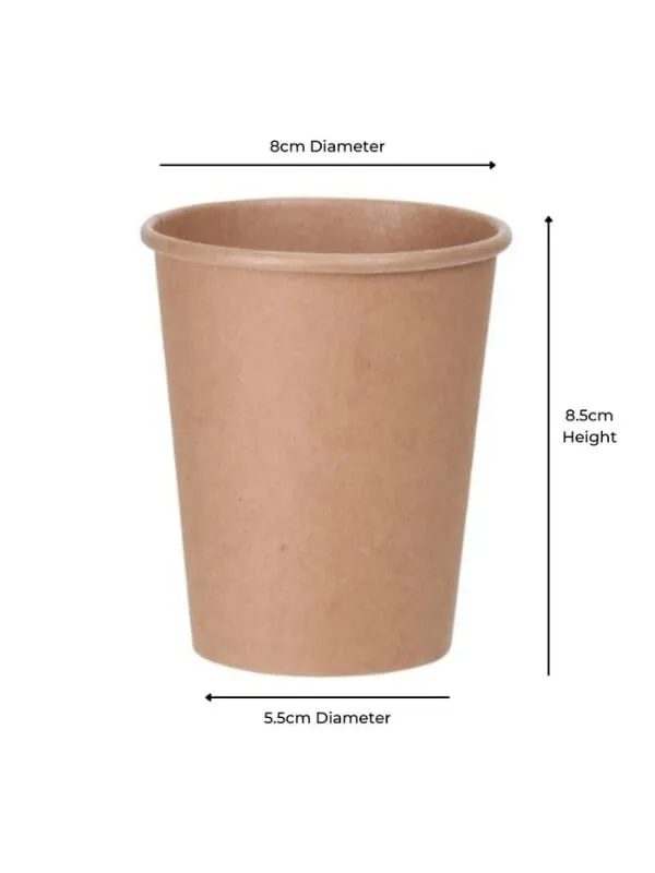 Kraft Paper Cups - 30 Pieces - 250ml - Eco-Friendly