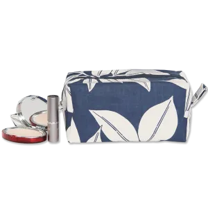 Leaf Indigo Cosmetic Case, Medium