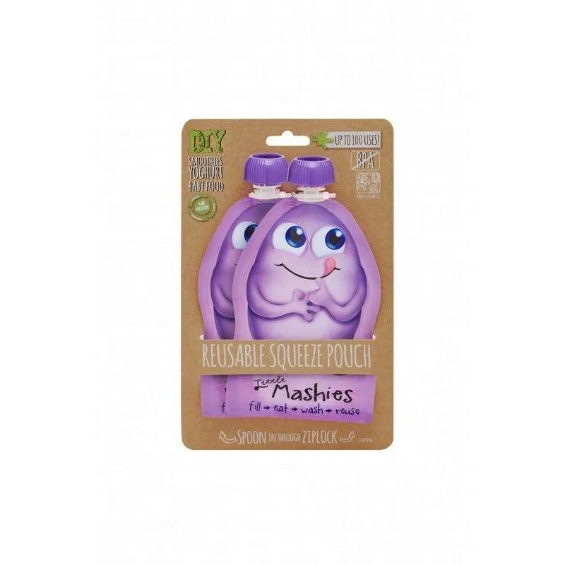 Little Mashies - Reusable Food Pouches 2PK (Purple)