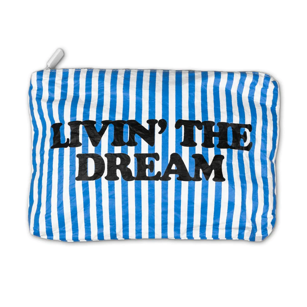 Livin the Dream Water Resistant Tyvek Printed Pouch